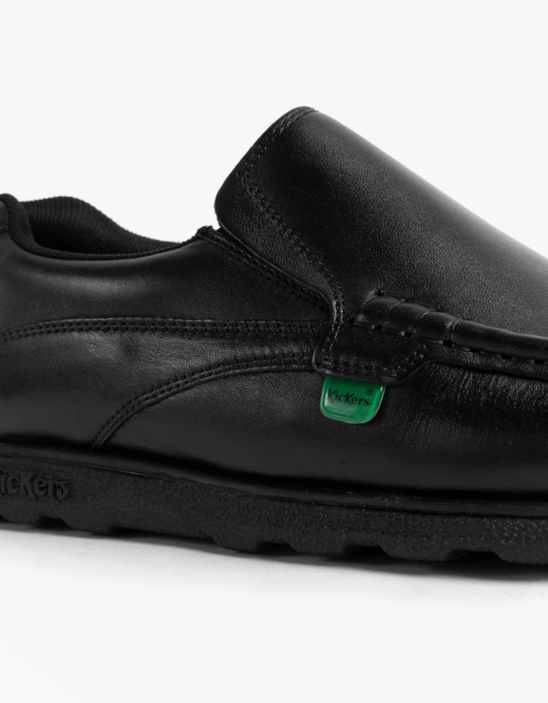 114245 FRAGMA SLIP Boys School Shoes Black