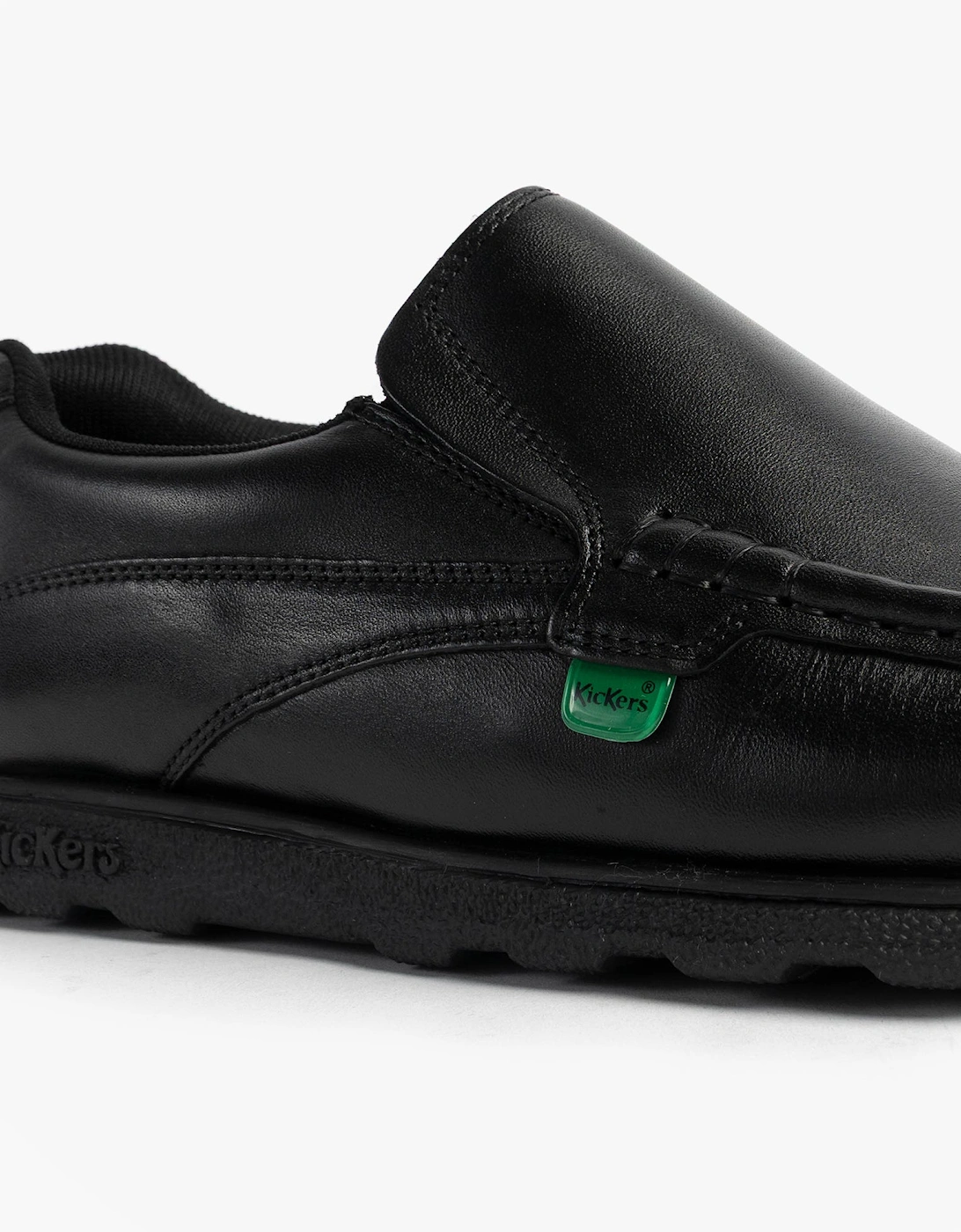 114245 FRAGMA SLIP Boys School Shoes Black