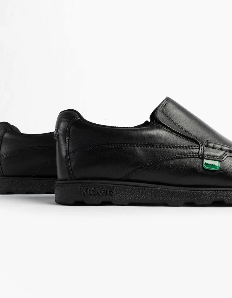 114245 FRAGMA SLIP Boys School Shoes Black