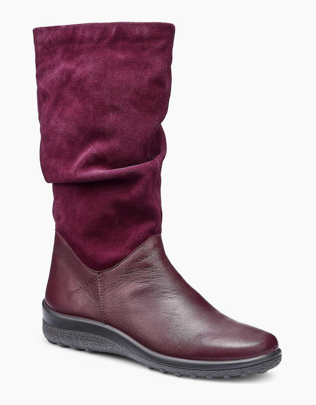 Hotter Women's Mystery Womens Wide Fit Knee Length Boots - Red - Size: 7.5