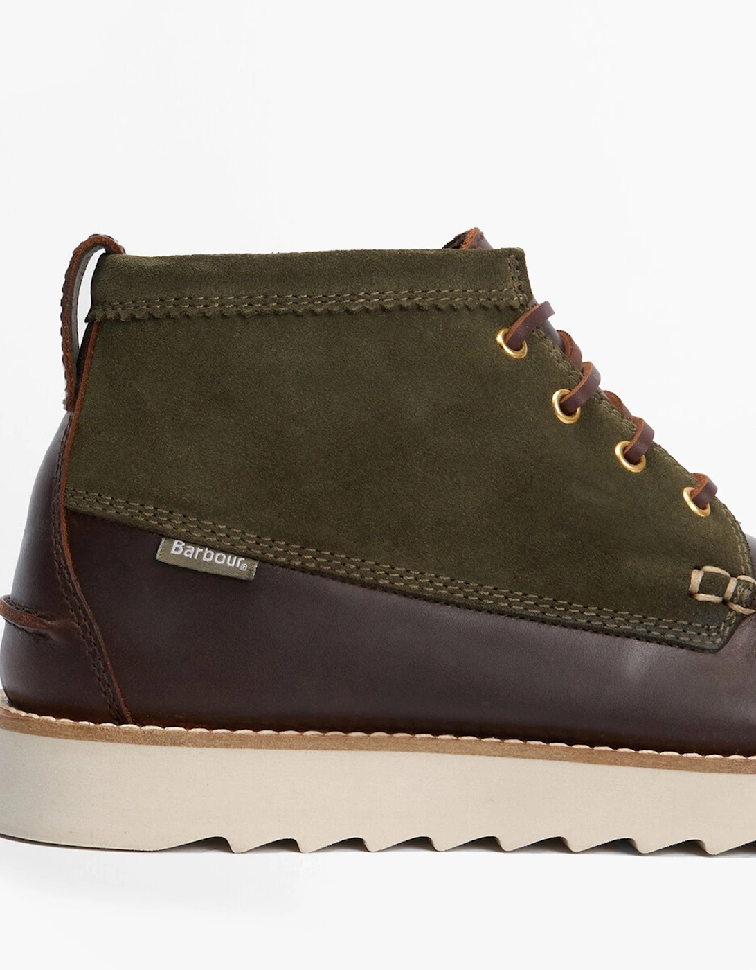 HADSTON Mens Chukka Boots Olive/Dark Brown