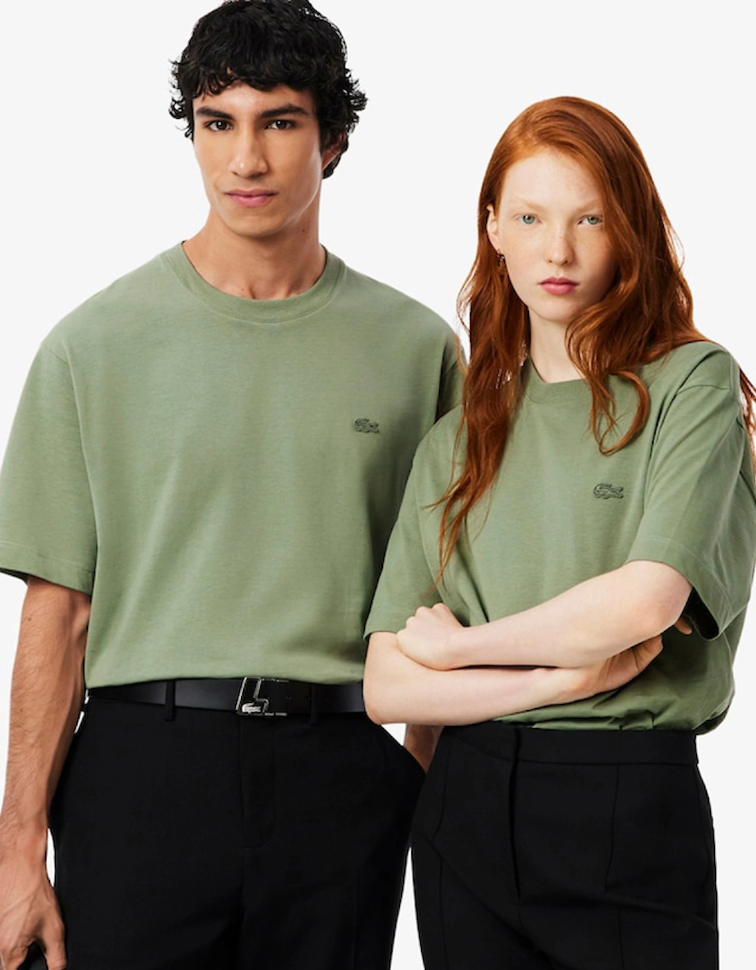 Lacoste Men's Tan/Tan Loose Fit Heavy Jersey T-Shirt  42 Xl
