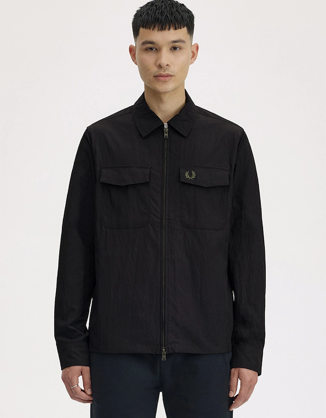 Textured Zip-Through Overshirt, 4 of 3