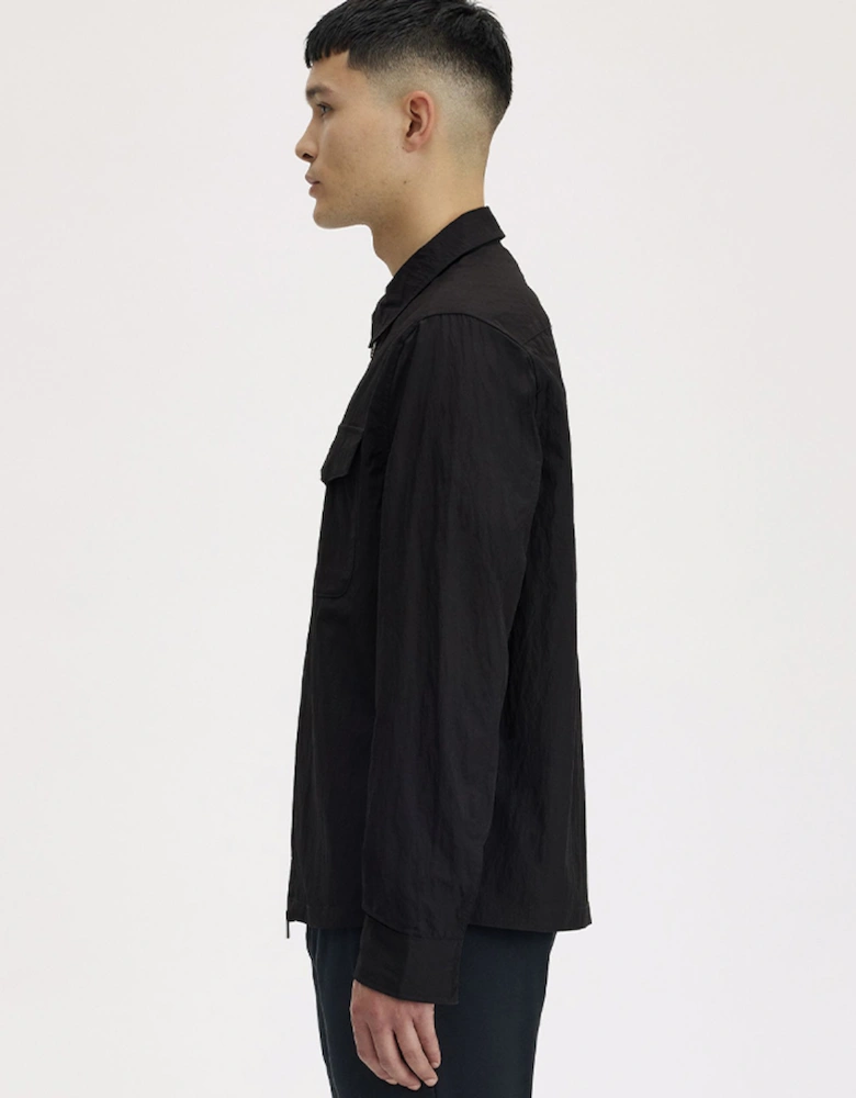 Textured Zip-Through Overshirt