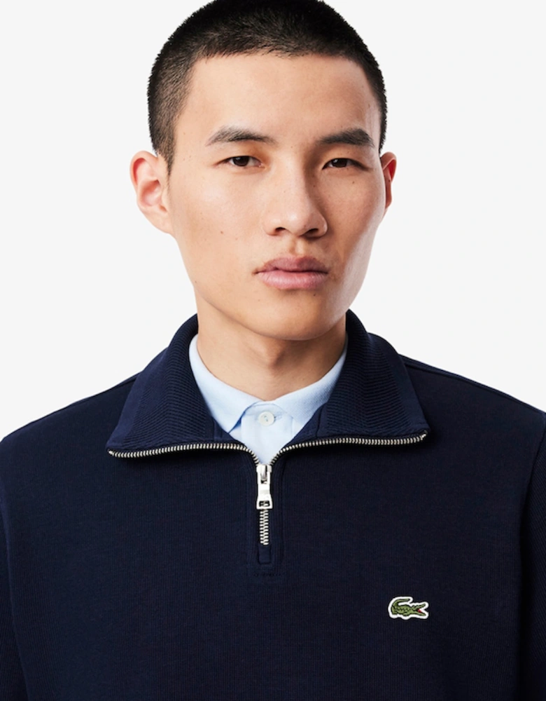 Men's Zip-Up High Neck Interlock Sweatshirt