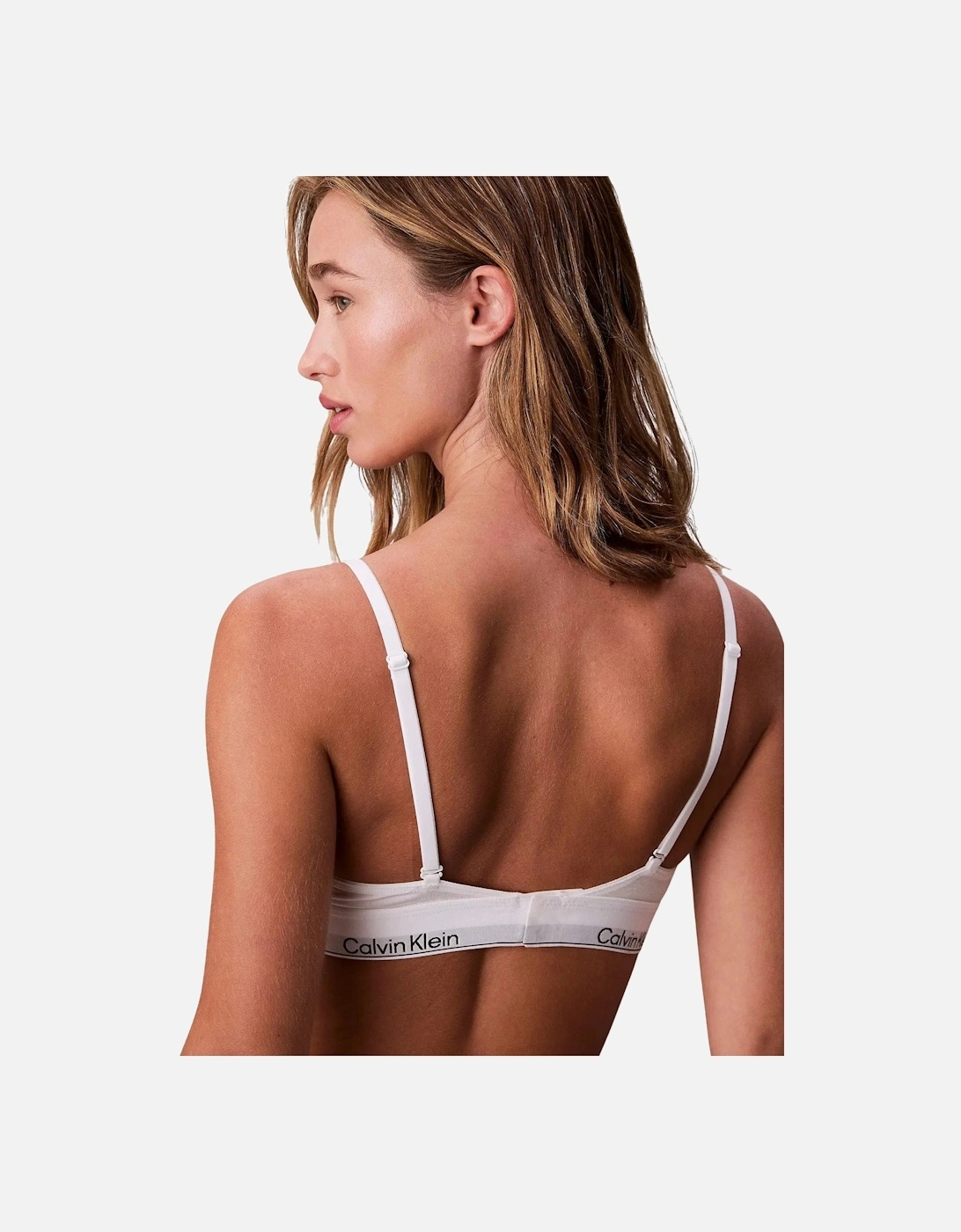 Icon Cotton Modal Unlined Triangle Bra, White