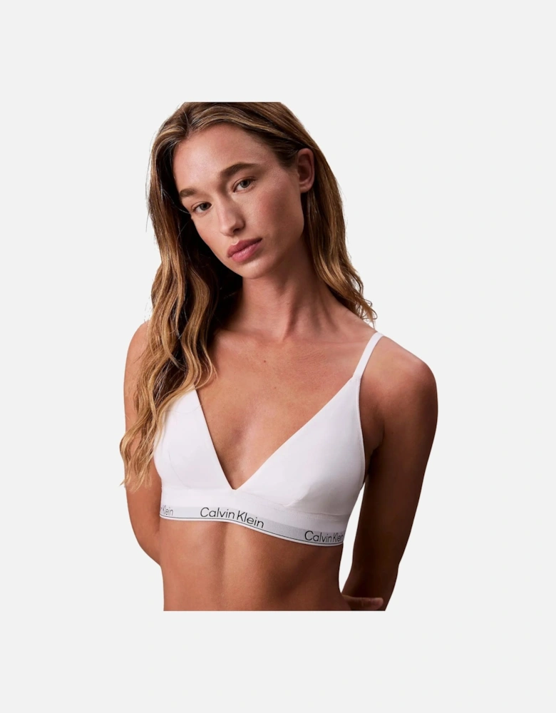 Icon Cotton Modal Unlined Triangle Bra, White