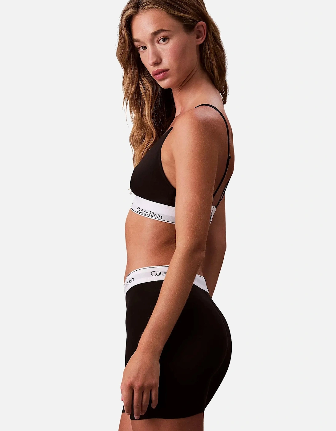 Icon Cotton Modal Unlined Triangle Bra, Black