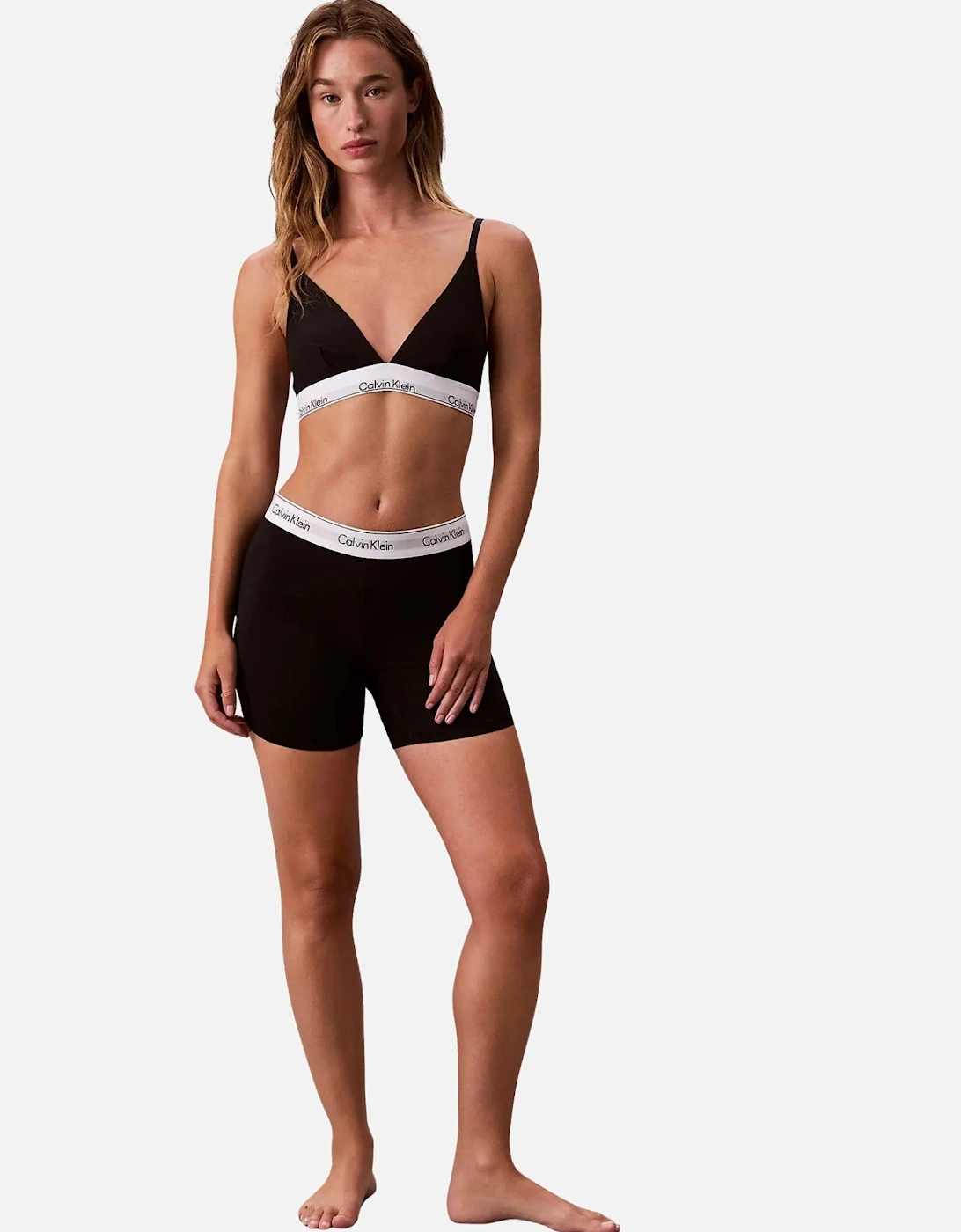 Icon Cotton Modal Unlined Triangle Bra, Black