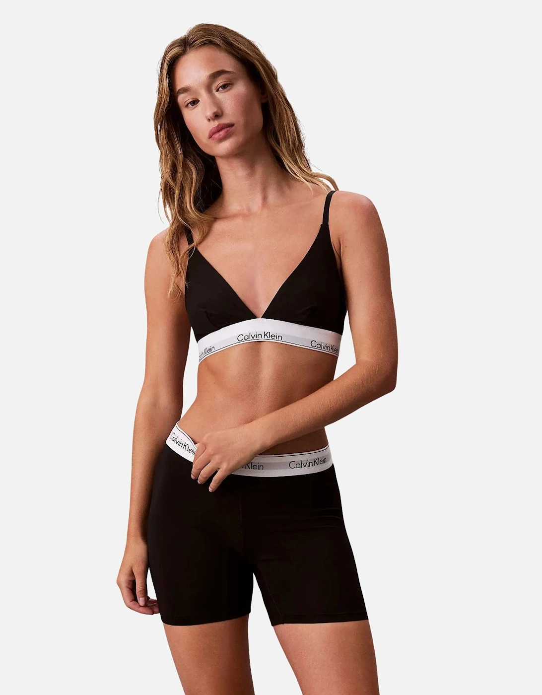 Icon Cotton Modal Unlined Triangle Bra, Black