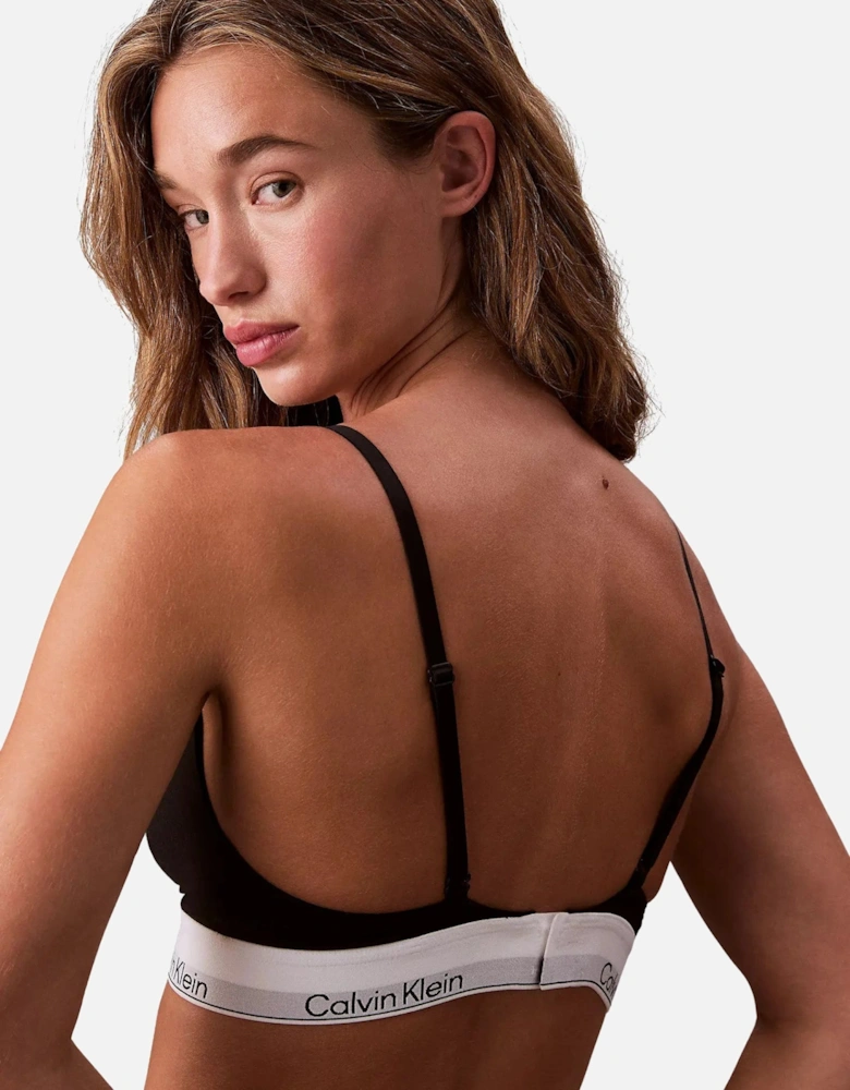 Icon Cotton Modal Unlined Triangle Bra, Black
