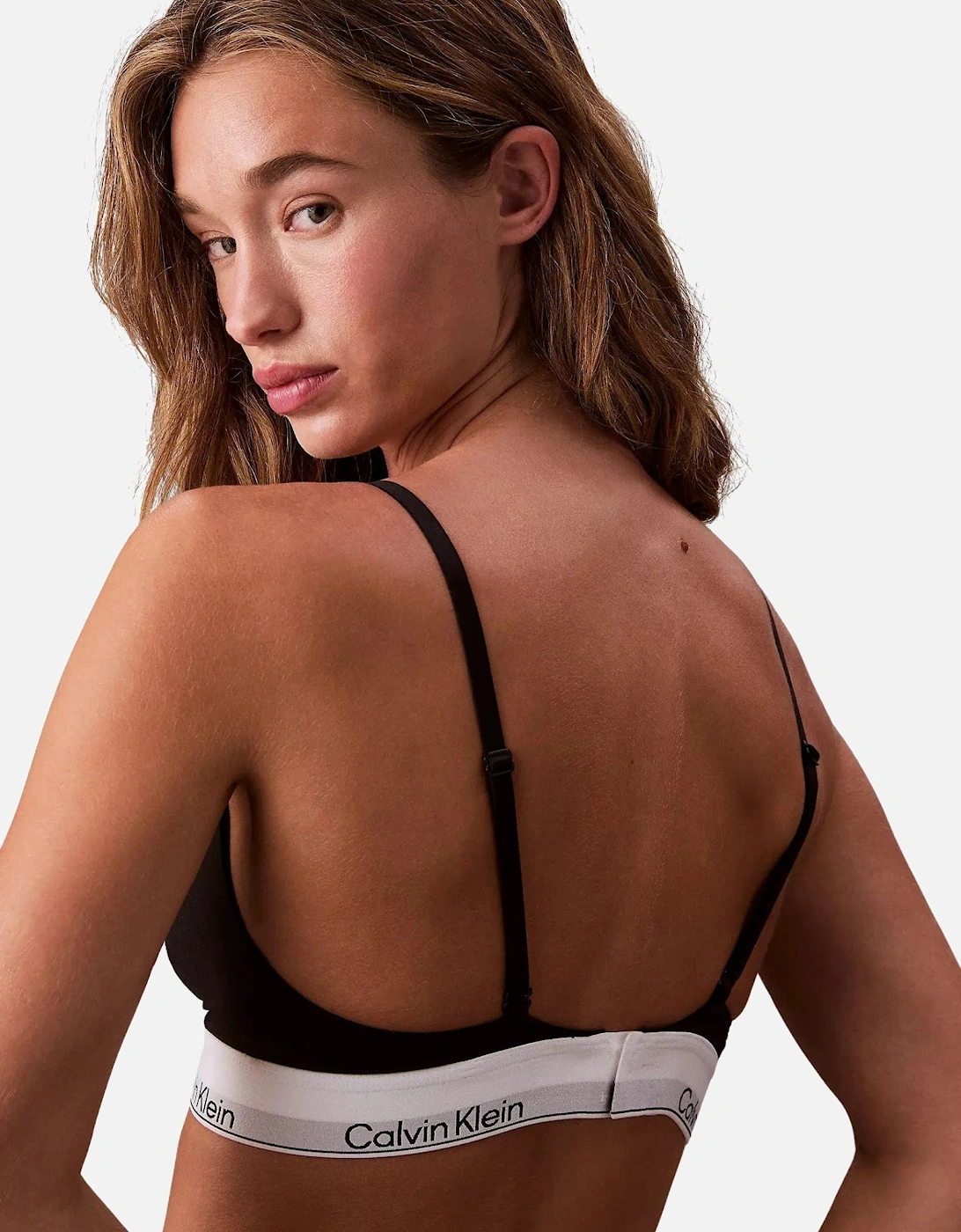 Icon Cotton Modal Unlined Triangle Bra, Black
