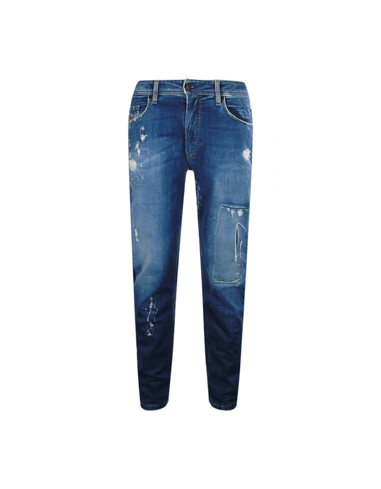 Narrot-T Ripped Style Blue Jogg Jean