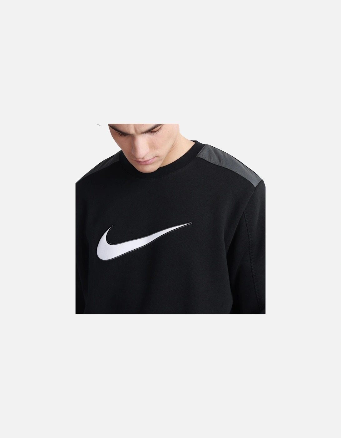Large Swoosh Logo Black Jumper