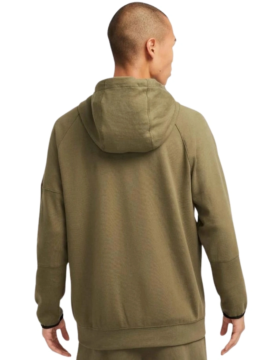 Khaki Green Hooded Zip - Up Jumper