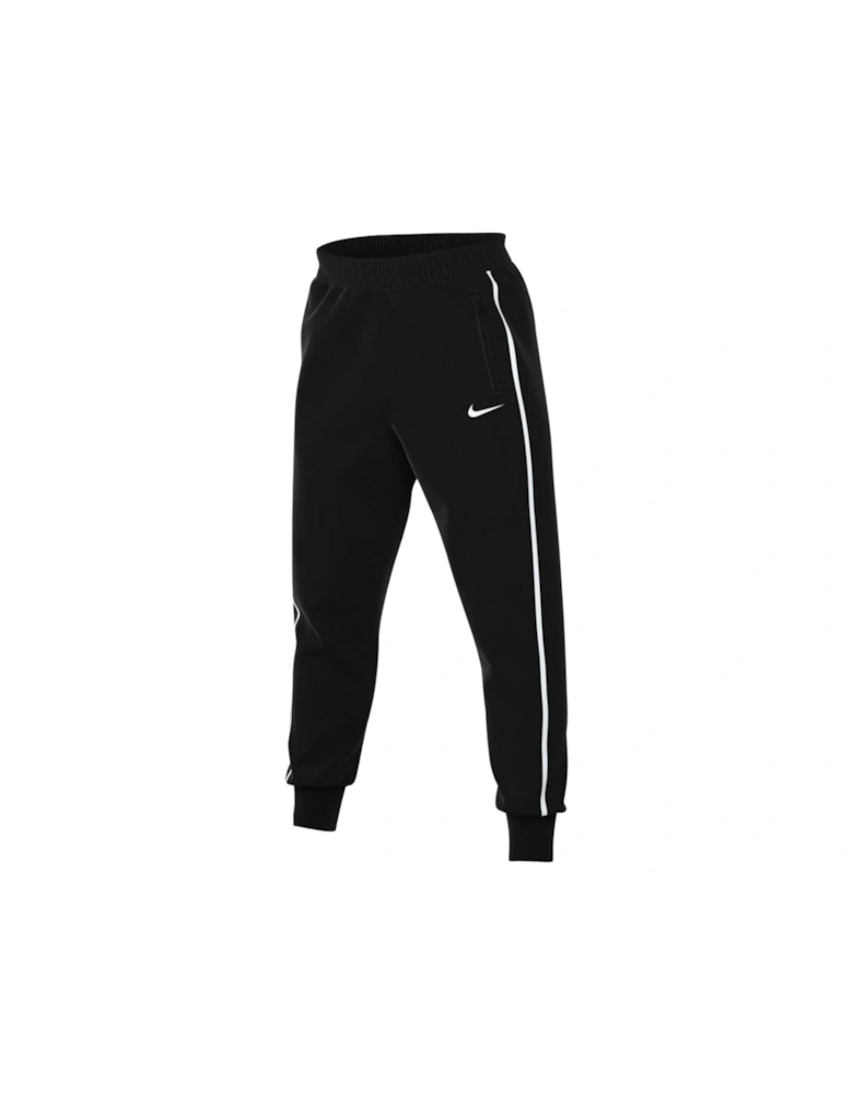 Striped Hem Black Joggers