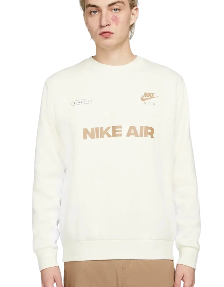 Air Large Logo White Jumper
