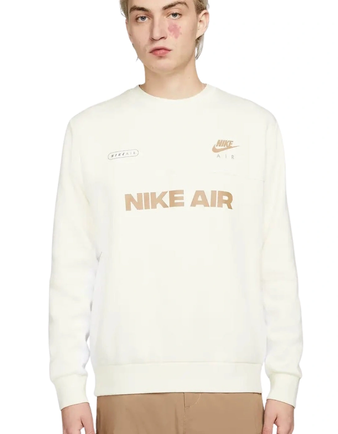 Air Large Logo White Jumper