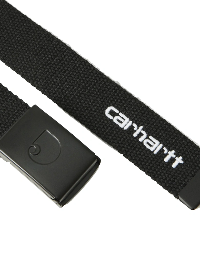 C-Logo Tonal Belt Black/White