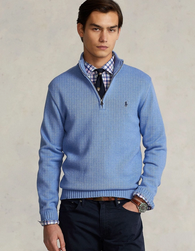 Ralph Lauren Cotton Quarter-Zip Sweater