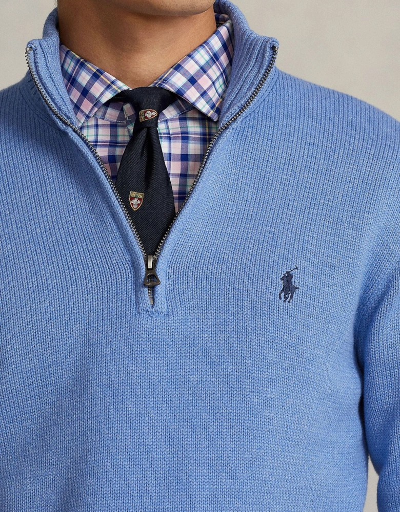 Ralph Lauren Cotton Quarter-Zip Sweater