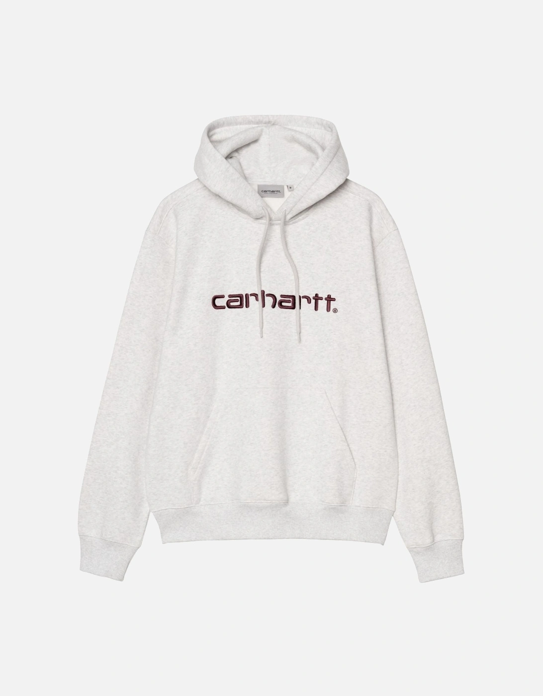 Men's Carhartt WIP Script Hoodie - Ash Heather - Grey - Size: 40