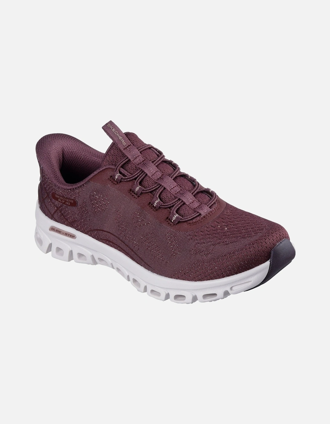 Skechers Women's Red Glide-Step Elevate Amaze Textile Burgundy Trainers - : 7 Size 7