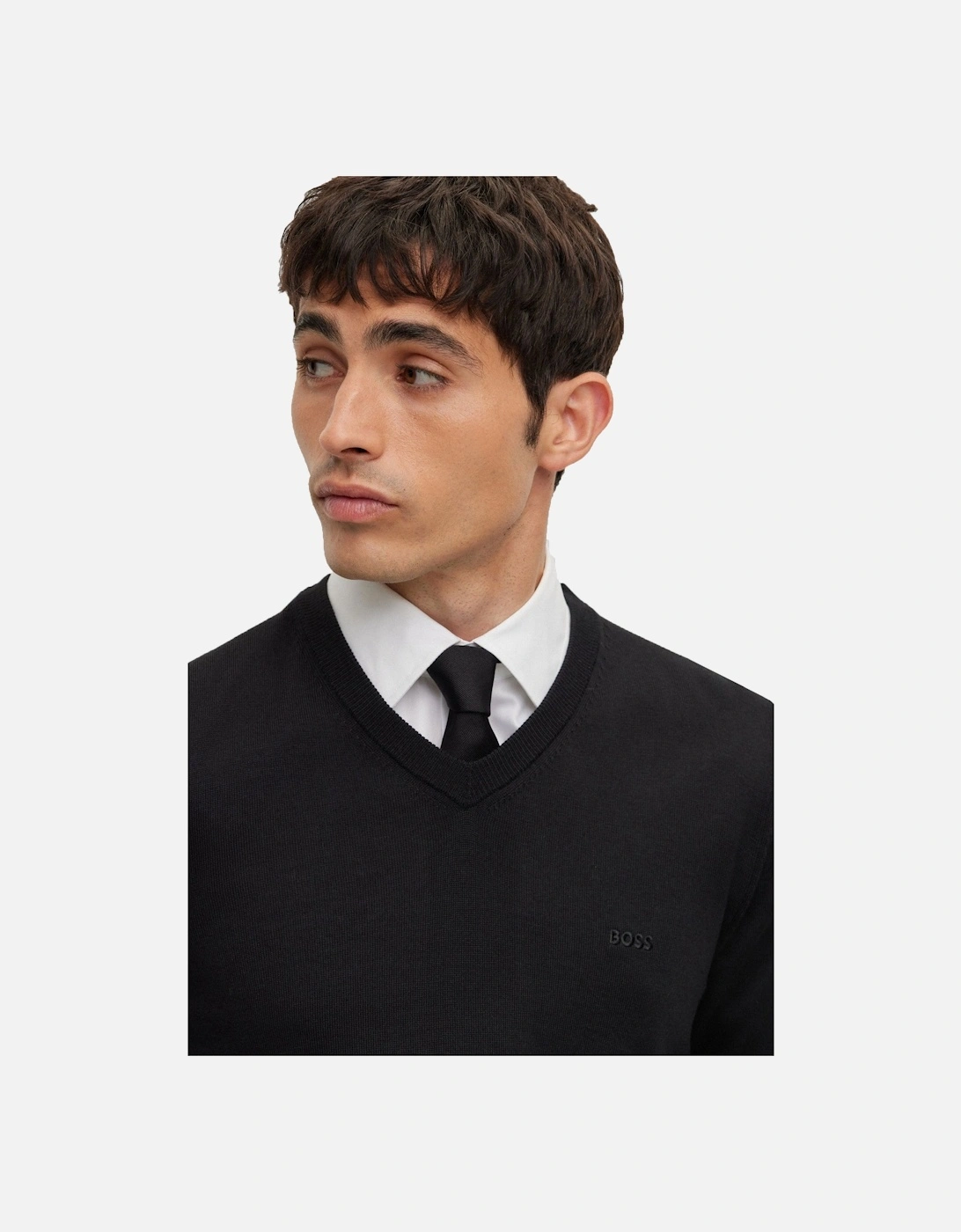 Baram-l V-neck Knitwear Black
