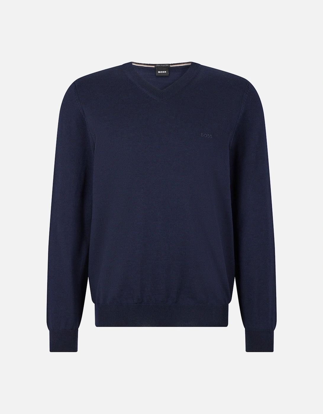 Boss Baram-l V-neck Knitwear Dark Blue, 4 of 3