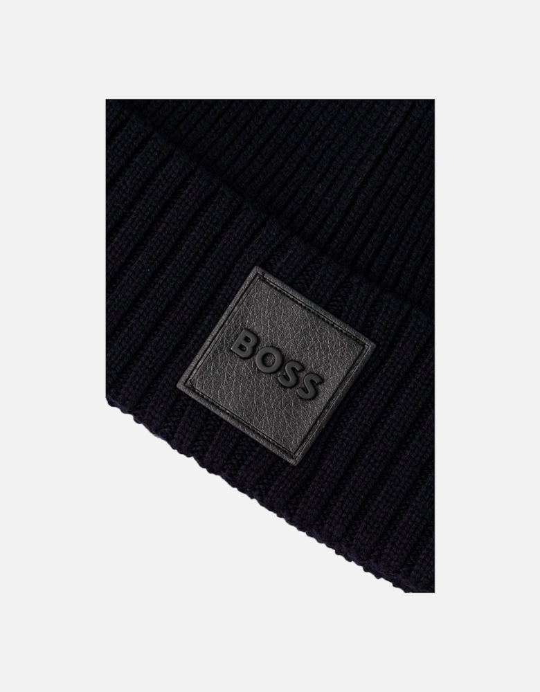 Boss Flavio Beanie Hat Dark Blue