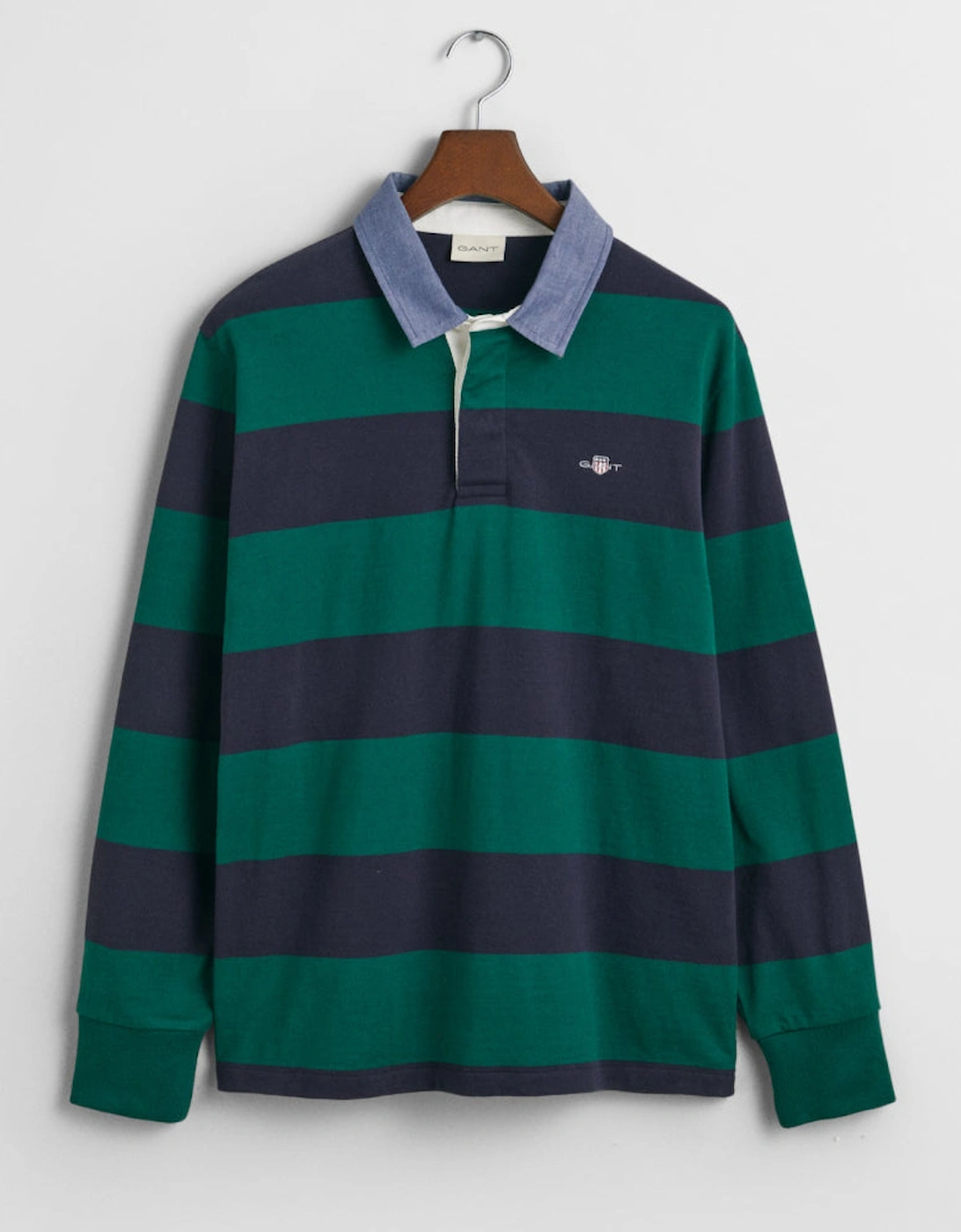 Striped Chambray Heavy Rugger, Tartan Green, 2 of 1