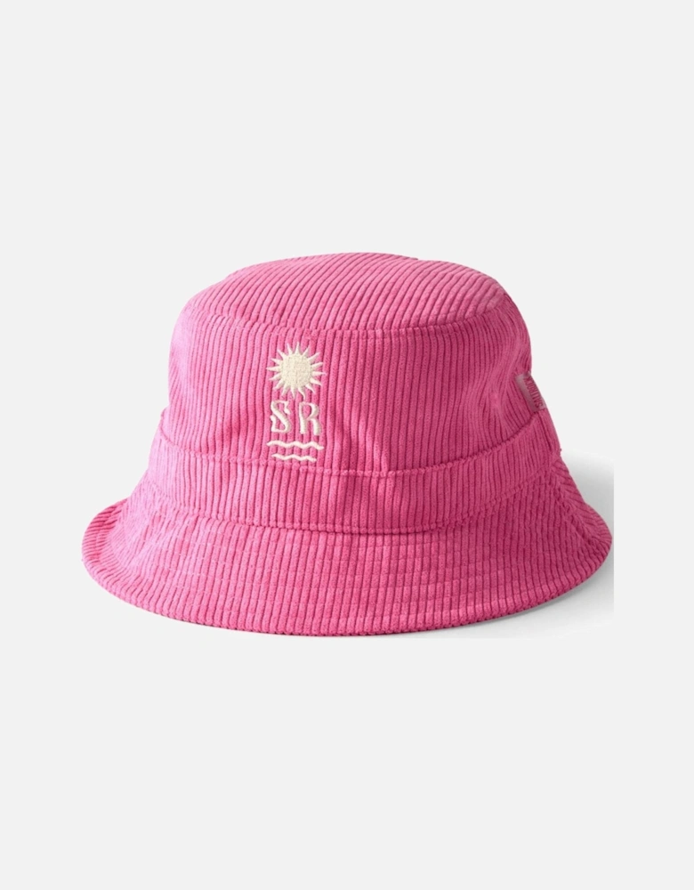 Womens Laguna Cordaroy Bucket Hat - Pink