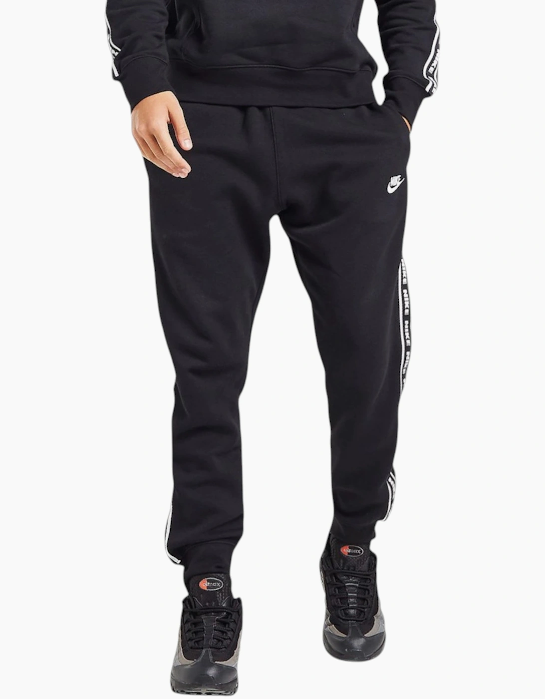 Men's NIKE FB7296 Mens Jogger Aries Club Tape Running Sweat Bottom - Black - Size: 35/34/32