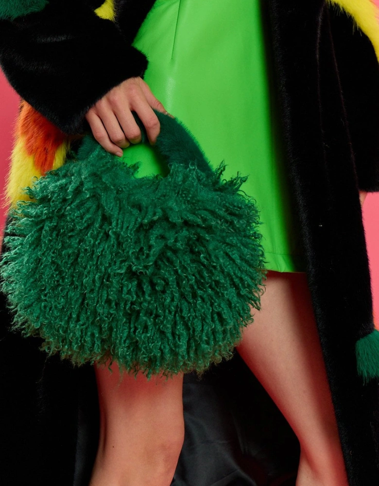 Green Bamboo Eco Faux Fur Bag