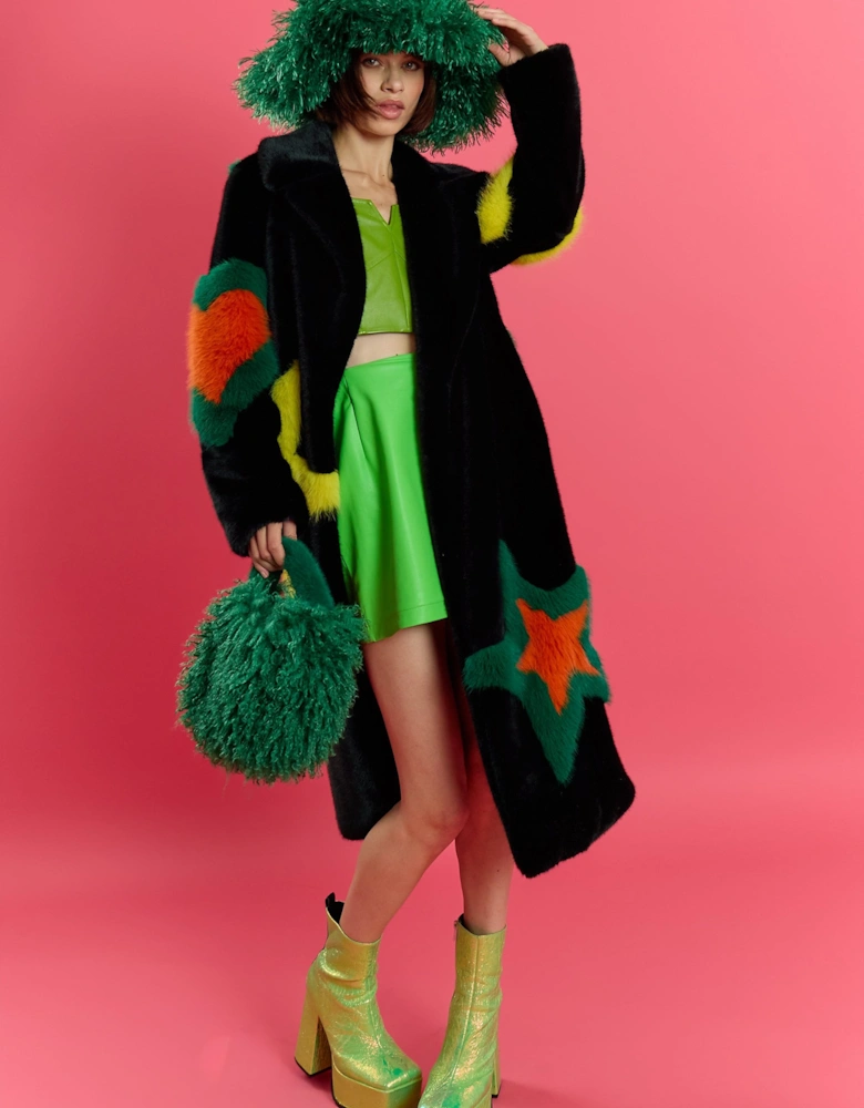 Green Bamboo Eco Faux Fur Bag