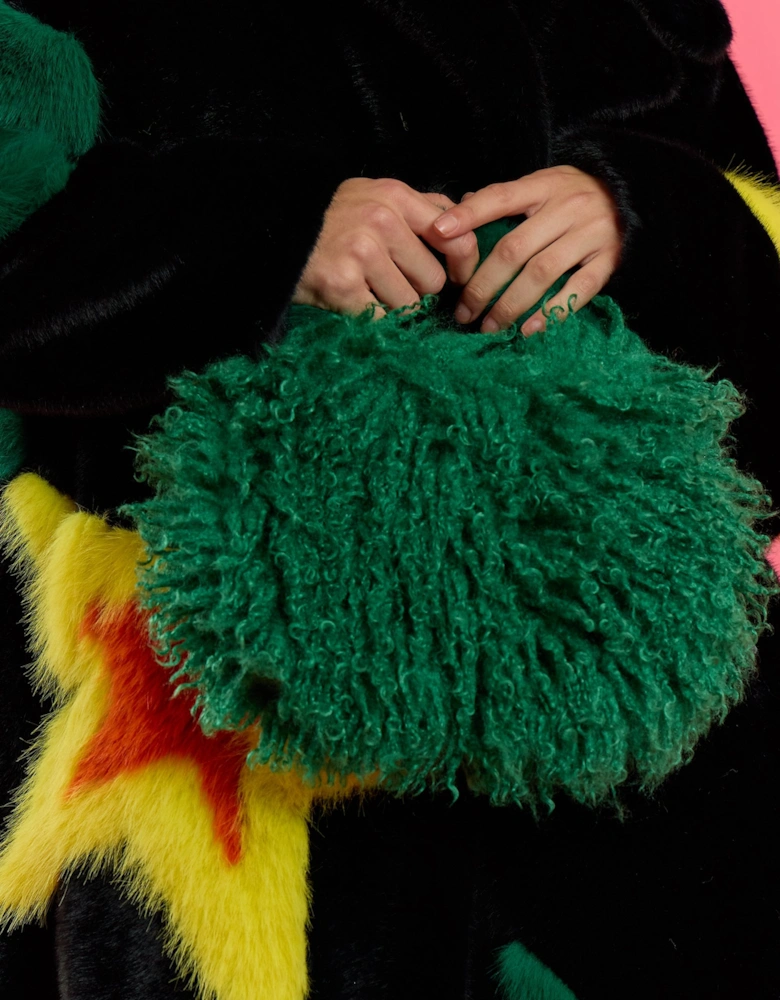 Green Bamboo Eco Faux Fur Bag
