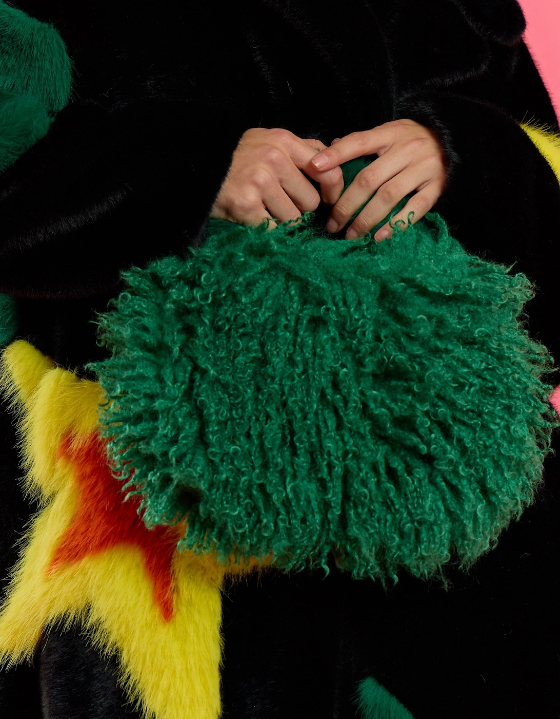 Green Bamboo Eco Faux Fur Bag, 5 of 4