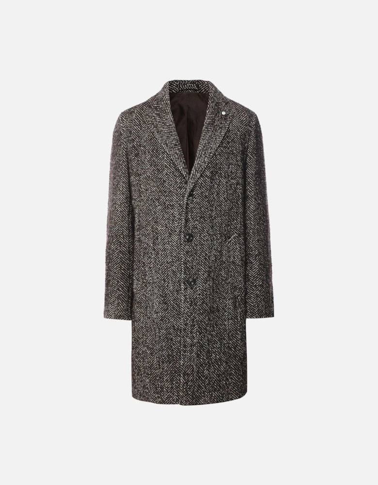 Wool Herringbone Overcoat