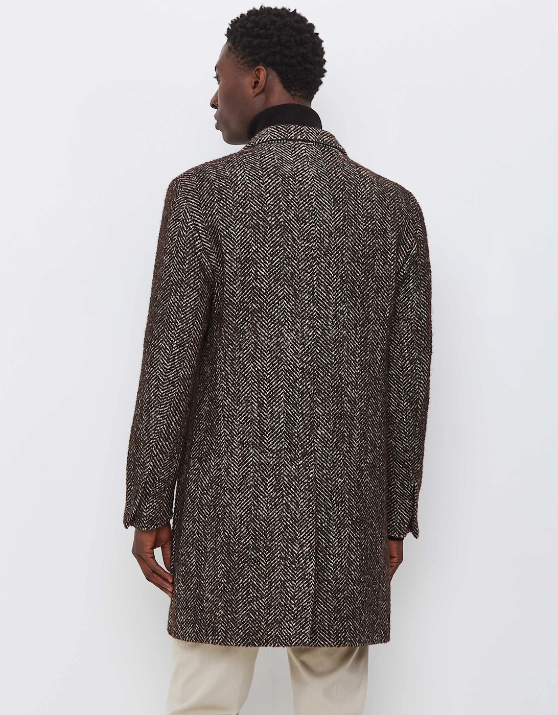 Wool Herringbone Overcoat