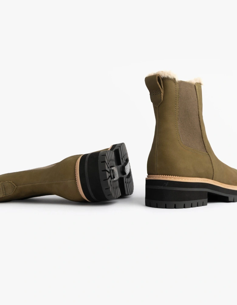BENNET Womens Ankle Boots Olive