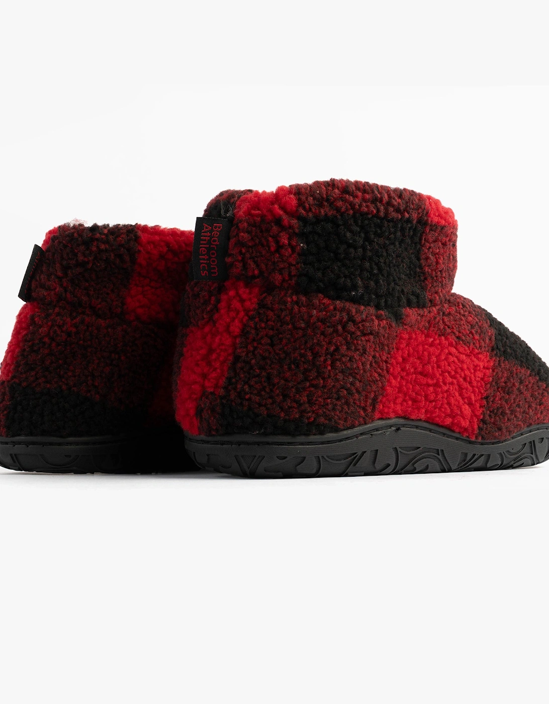 NEESON Mens Sherpa Boots Red / Black Check