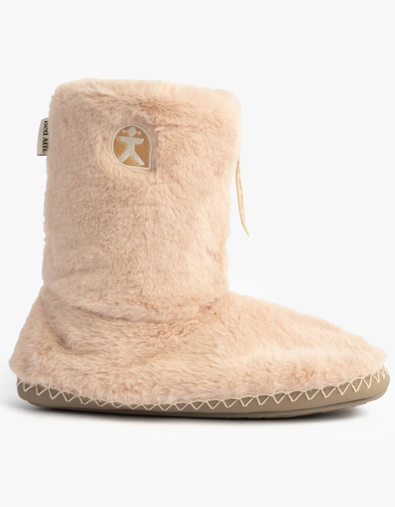MARILYN Womens Faux Fur Boot Slippers Gingerbread