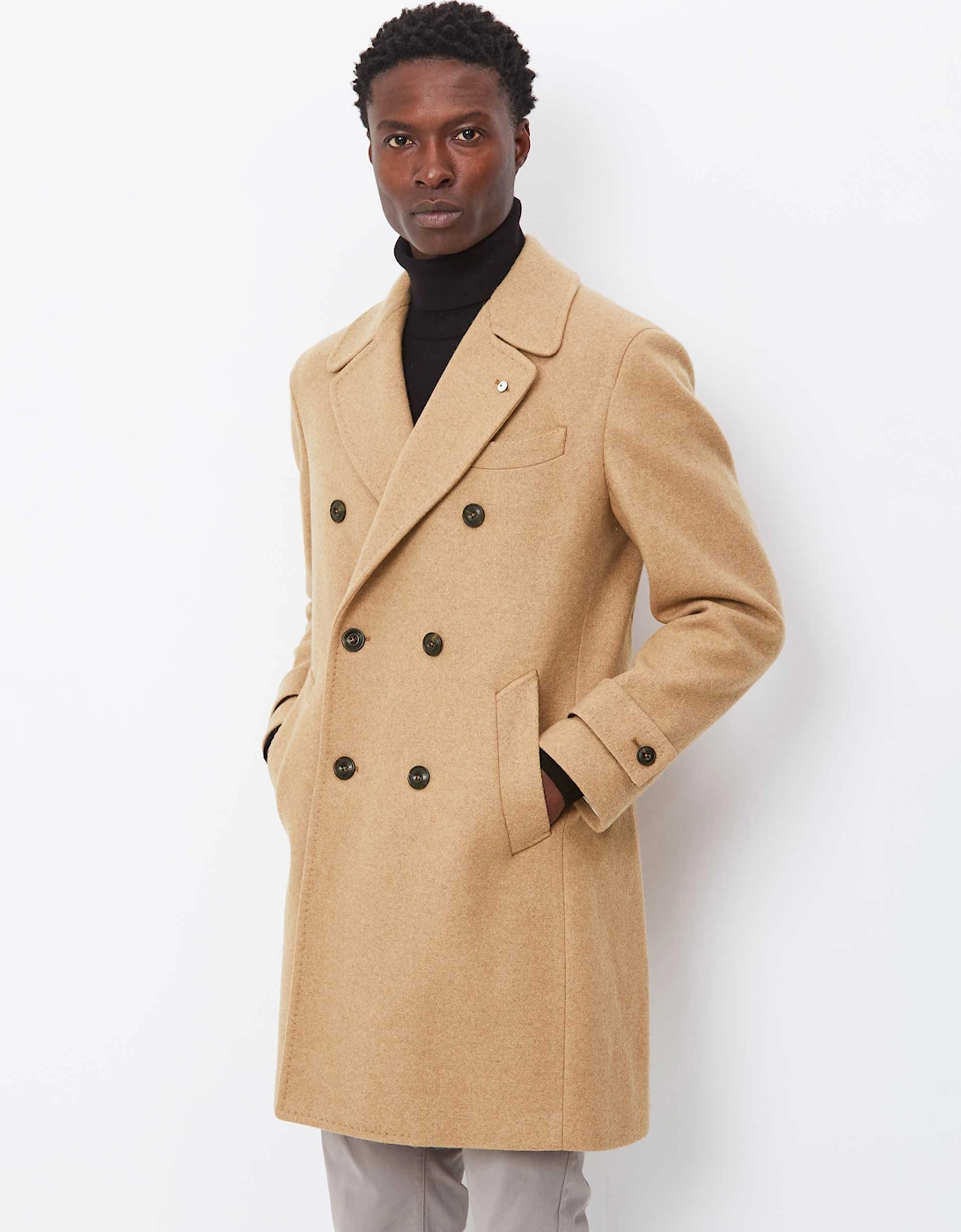 Wool Double Breasted Coat