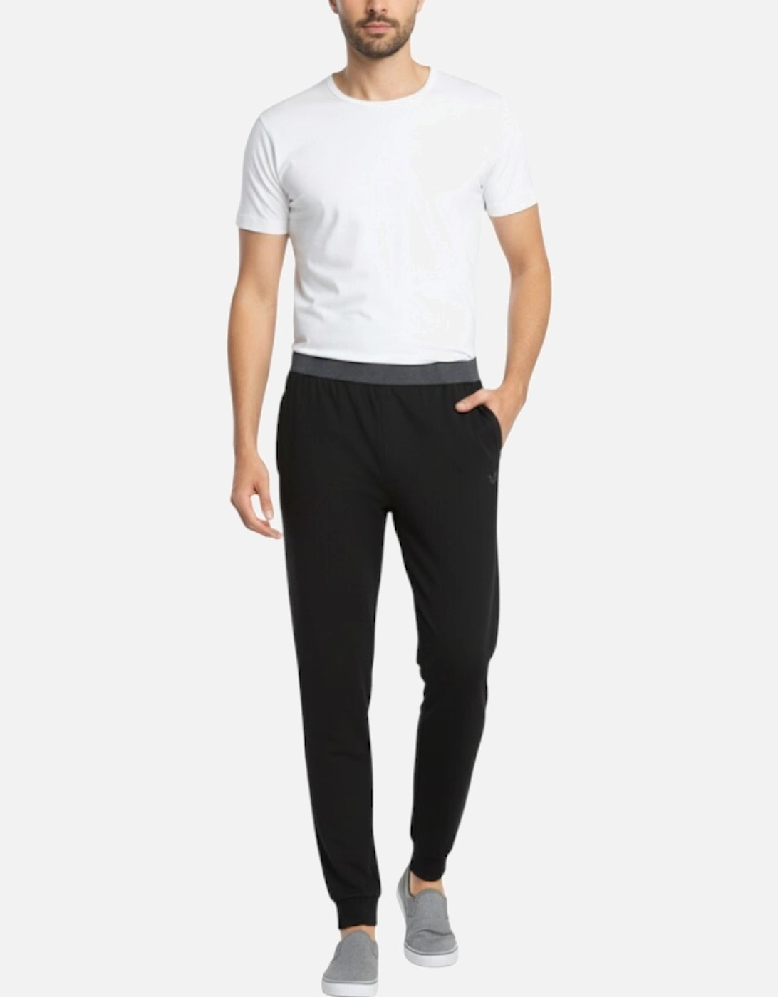 Men's Lyle and Scott Mens Pyjama Set T Shirt Pants Sleepwear Loungewear Lounge Set - Multi/White - Size: 35/34/32