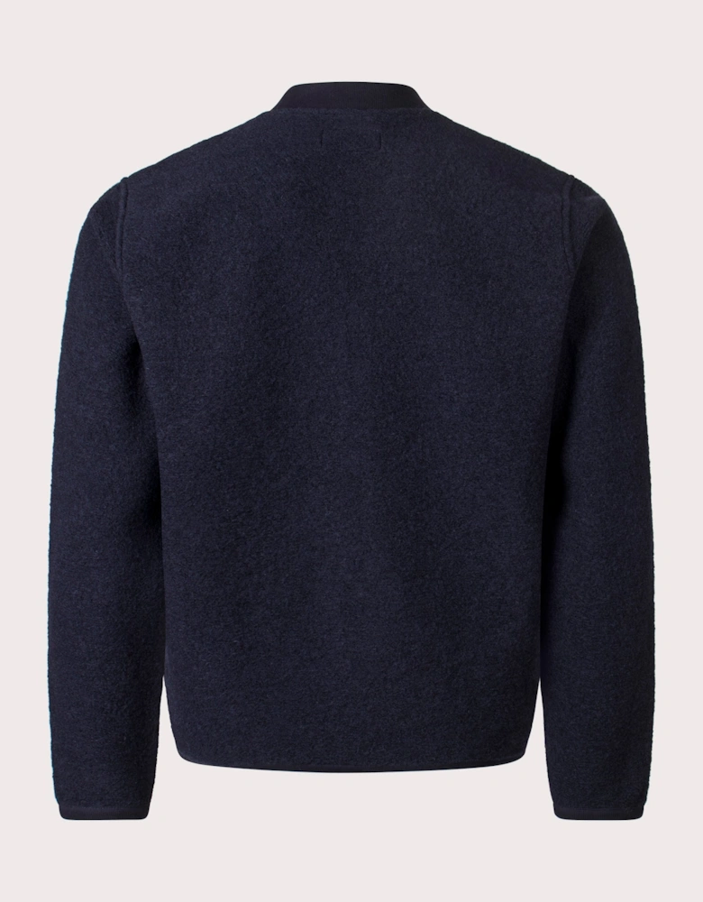 Wool Zip Bomber Jacket