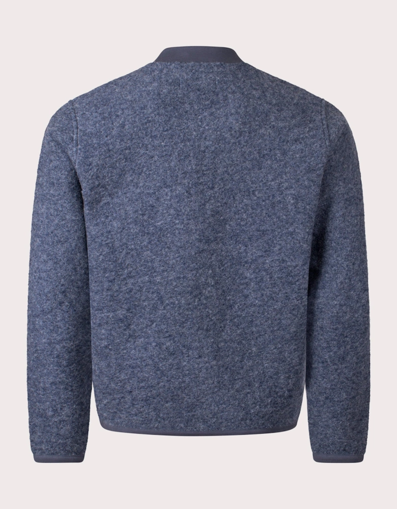 Wool Zip Bomber Jacket