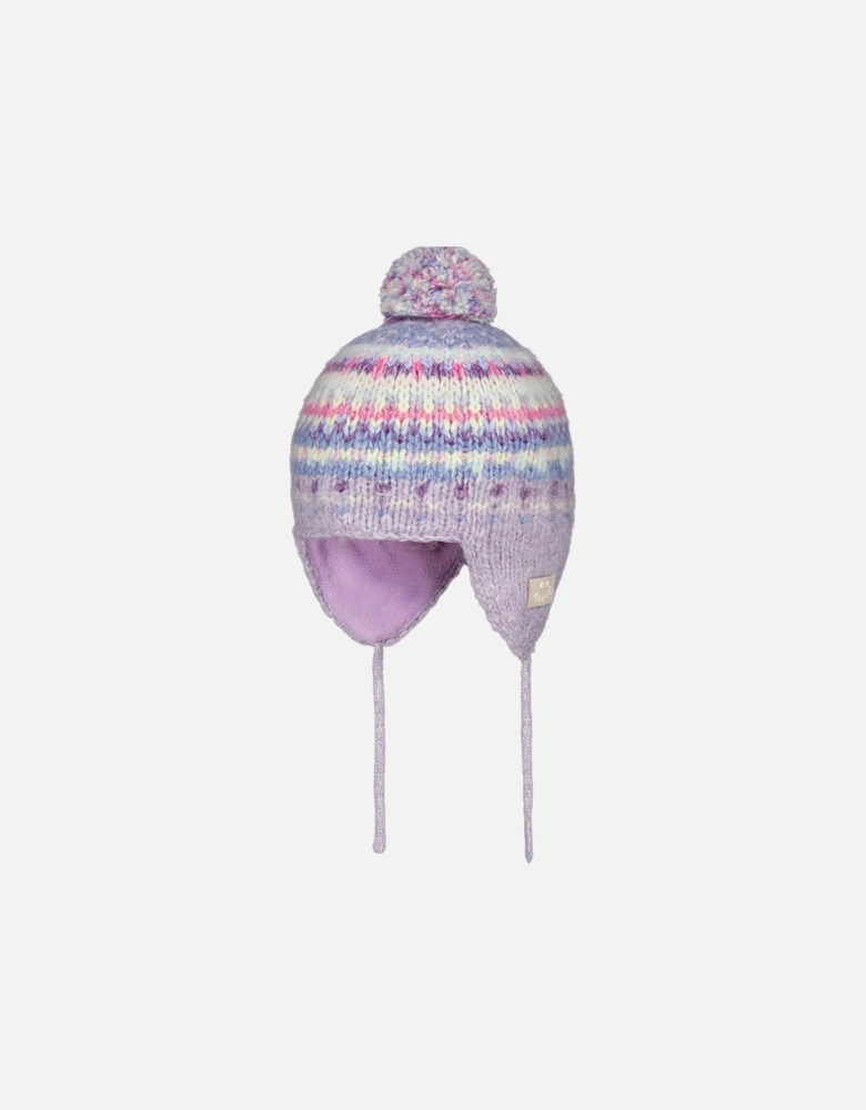 Kids Mitala Ear Flaps Bobble Hat