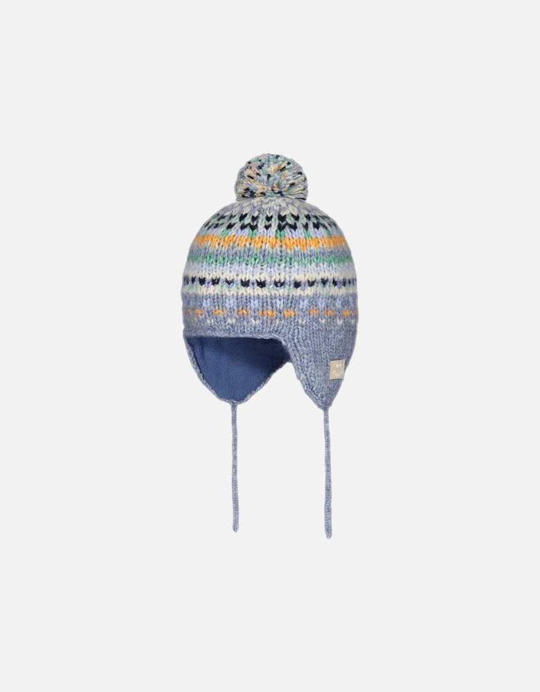 Kids Mitala Ear Flaps Bobble Hat