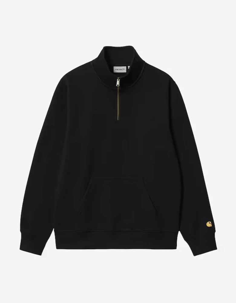 Carhartt CARHARTT CHASE ZIP NECK SWEATSHIRT BLACK/GOLD