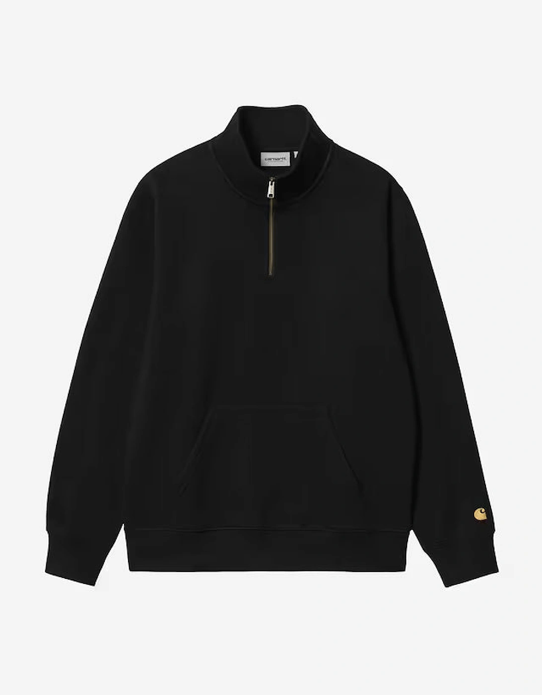 Carhartt CARHARTT CHASE ZIP NECK SWEATSHIRT BLACK/GOLD
